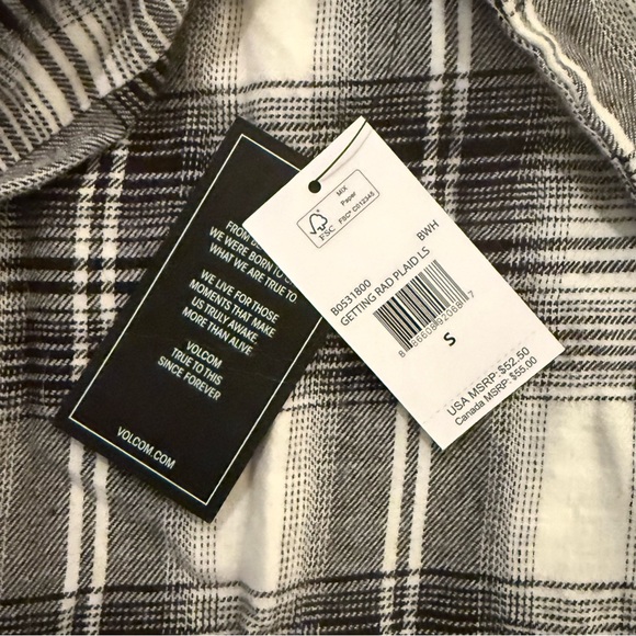 Volcom Getting Rad Plaid Women’s Long Sleeve Flannel (NWT) - Picture 8 of 9